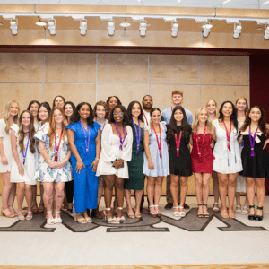 Nursing students group photo at pinning ceremony